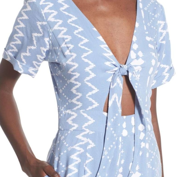 Tularosa Dresses & Skirts - Tularosa Rowley Print Romper Chambray